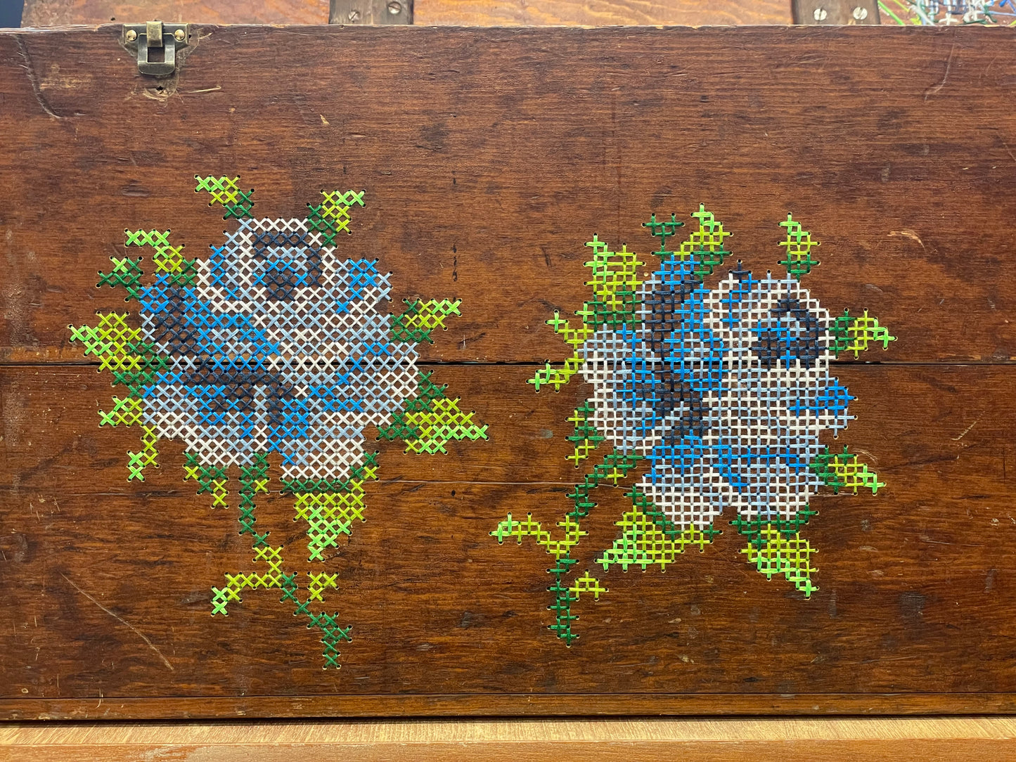 Embroidered Wooden Box
