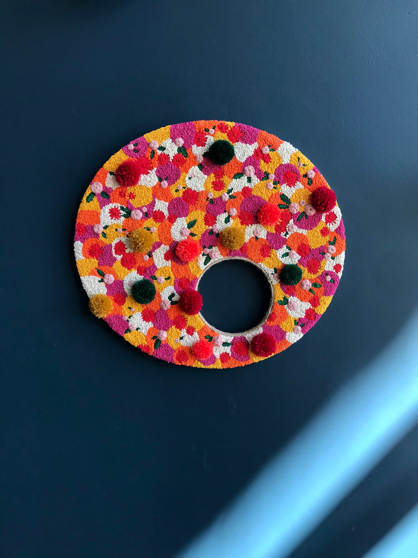 Orange Floral Embroidery