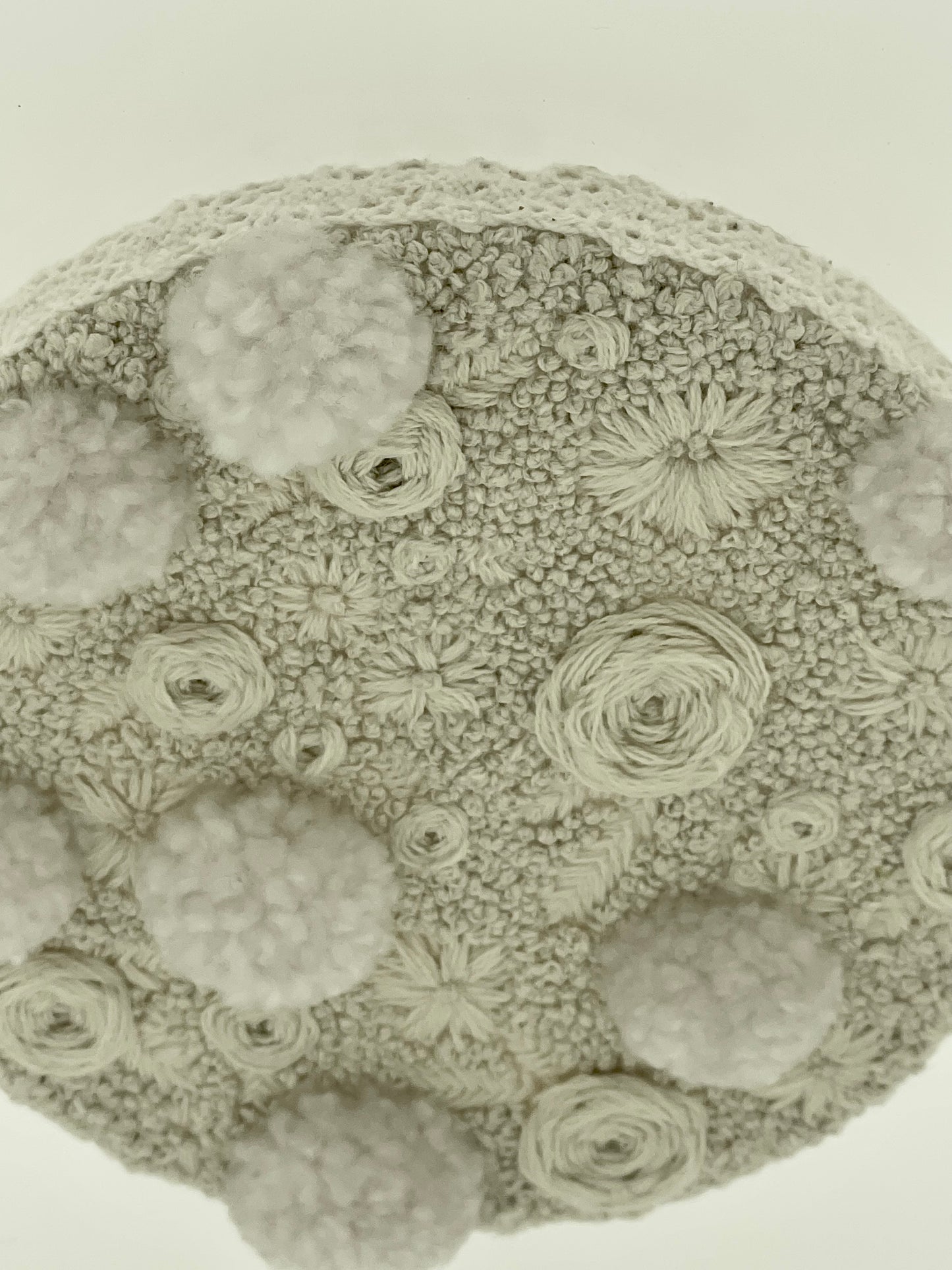 Ivory Floral Embroidery