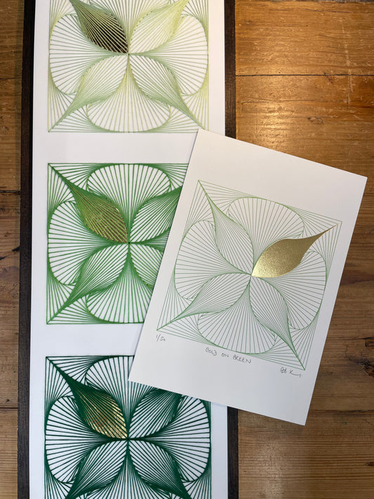 Green Lotus Print