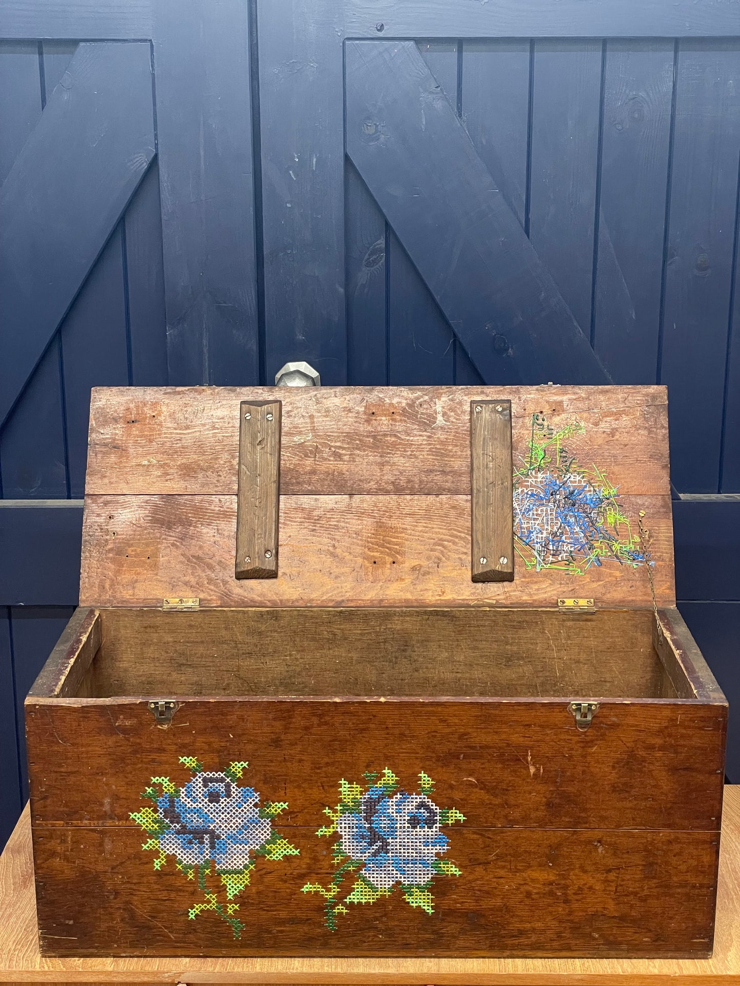 Embroidered Wooden Box