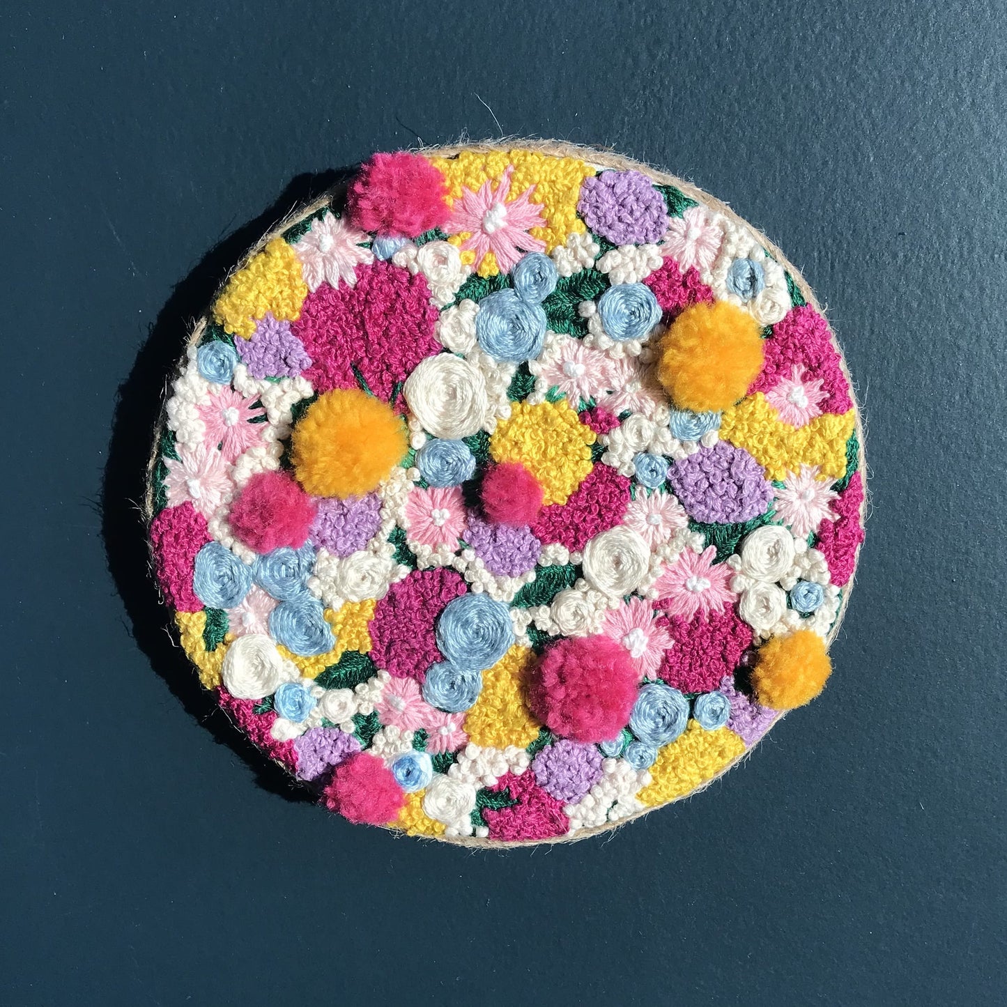 Multicoloured Floral Embroidery